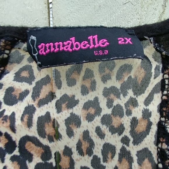 205 Tub - Annabelle U.S.A black and leopard Top 2X - Picture 4 of 8